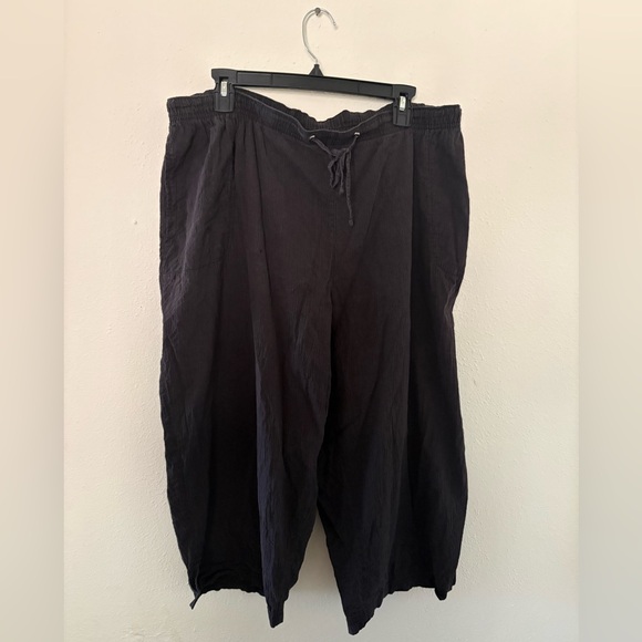 White Stag Pants - White Stag Black Elastic Waist Pull-On Pants